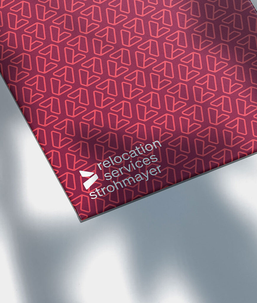 ein umschlag mit brand pattern und wortmarke 04 ein umschlag mit brand pattern und wortmarke 04